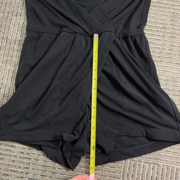 BCBGeneration Black Romper V-Neck Wrap Detail Tank - Picture 6 of 6